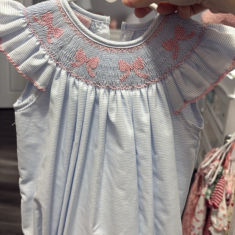 Pink and White Ruffled Baby Dress